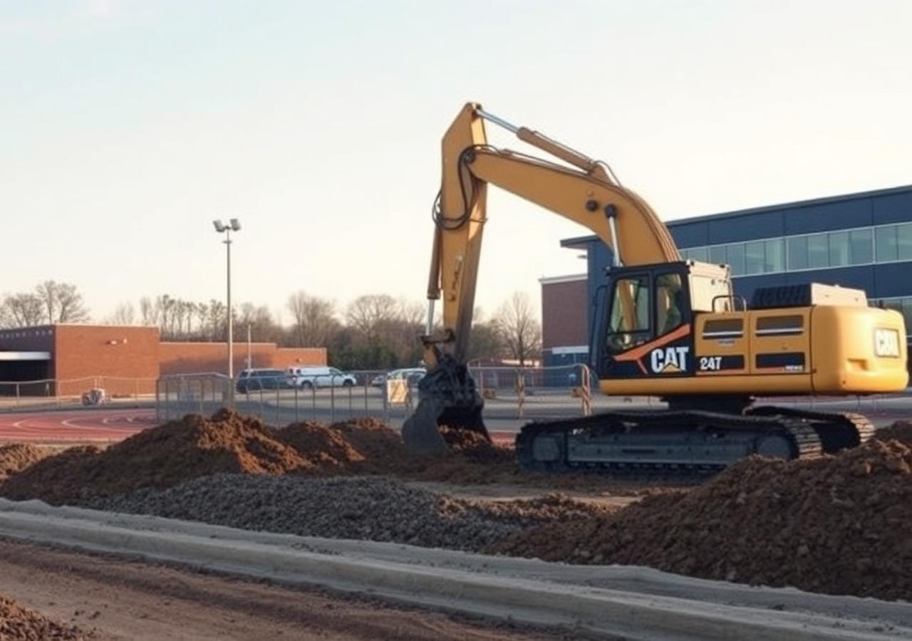 Hamilton School Track Dirt Removal